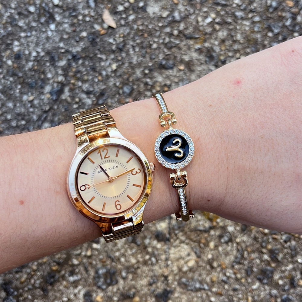 Aries 18k Gold Plated Stainless Steel Zodiac Bracelet
